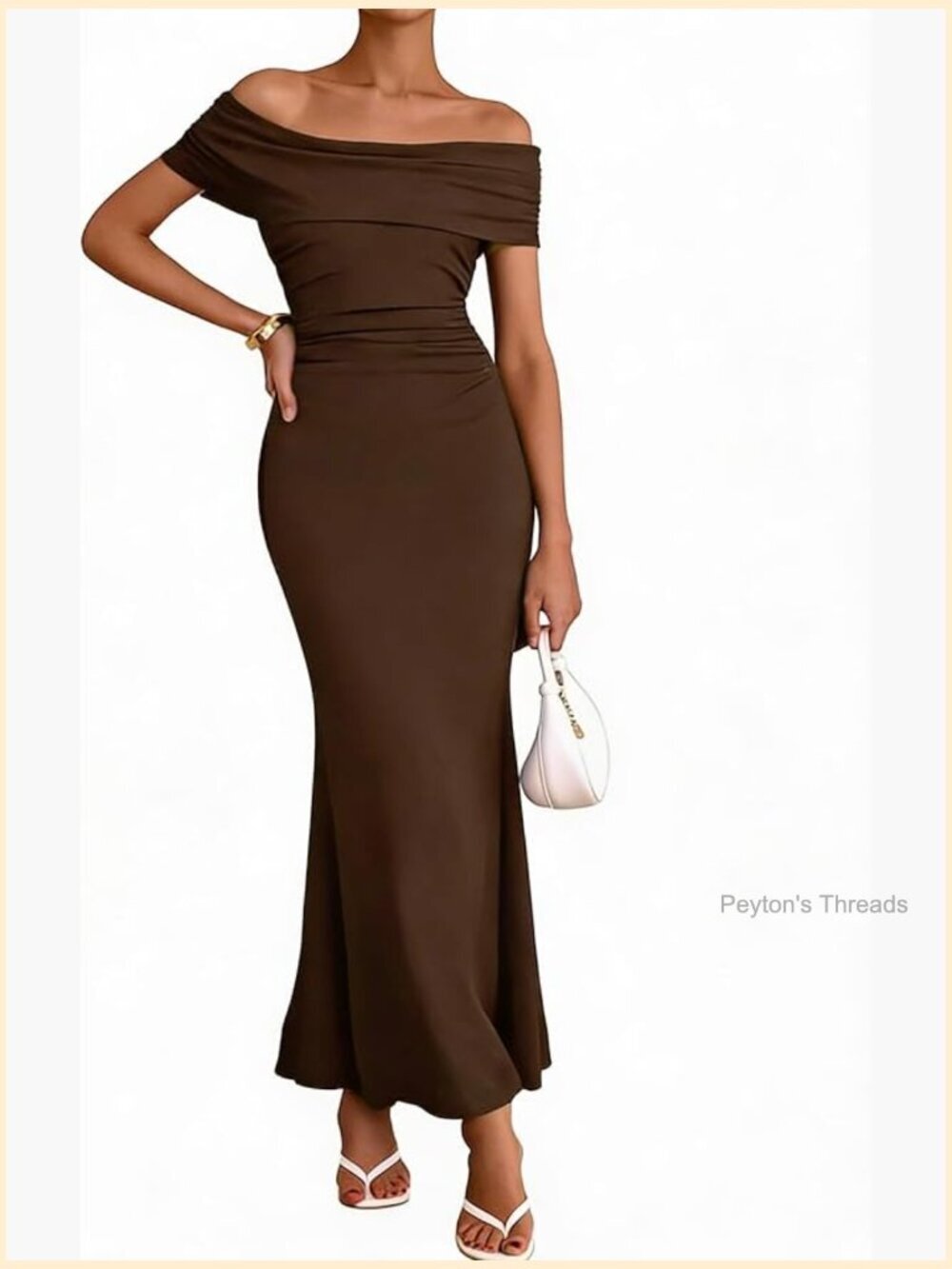 Off Shoulder Maxi Dress Sleeveless Pleated Swing Formal Party